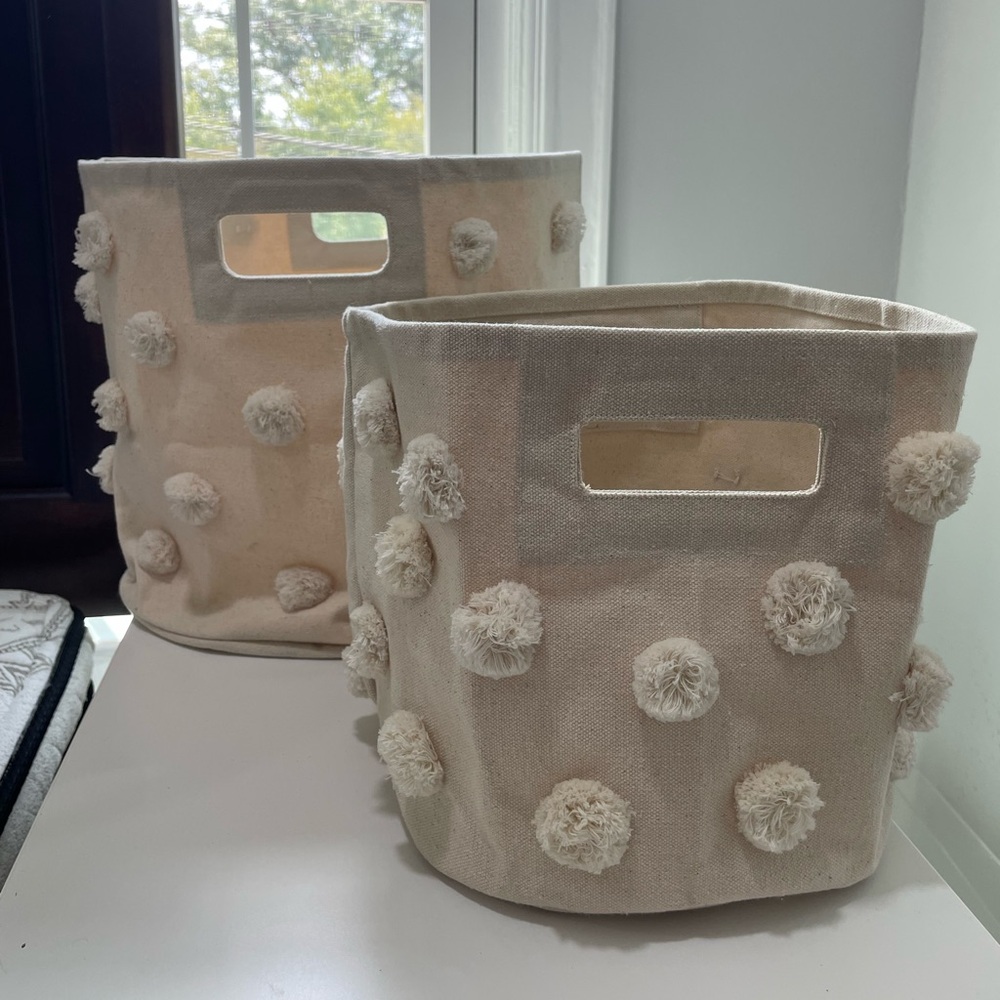 PEHR Canvas Pom Pom Basket